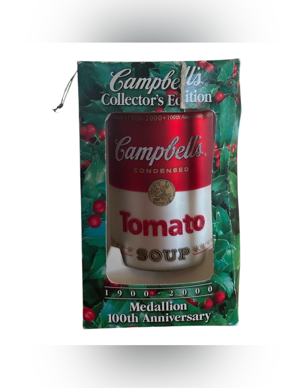 Campbell’s Tomato Soup Collectors Edition Glass Ornament 100th Year Iconic New